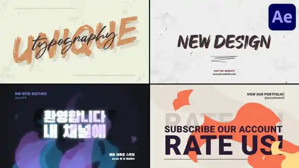 videohive typography slides for after effects